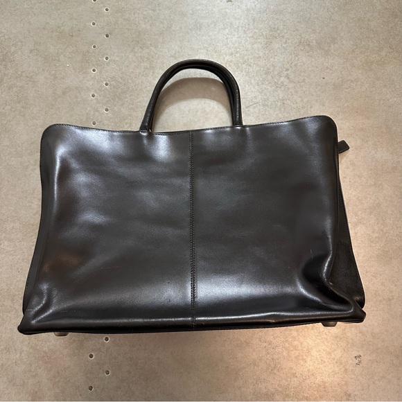 BLACK LEATHER BAG / DOCUMENT HOLDER - Picture 1 of 5